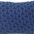 thumbnail image 2 of 20 X 14 Inch Knitted Pillow, Soft Polyester Fiber Fill, Navy Blue - Saltoro Sherpi, 2 of 5