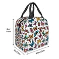 thumbnail image 3 of Fotbe Colorful Flying Butterflies Bolsa Térmica con Estampado y Forro de Aluminio Grueso Bolsa de Almuerzo con Bolsillo Frontal para Hombres y Mujeres, Ideal para Trabajo, Escuela, 3 of 8