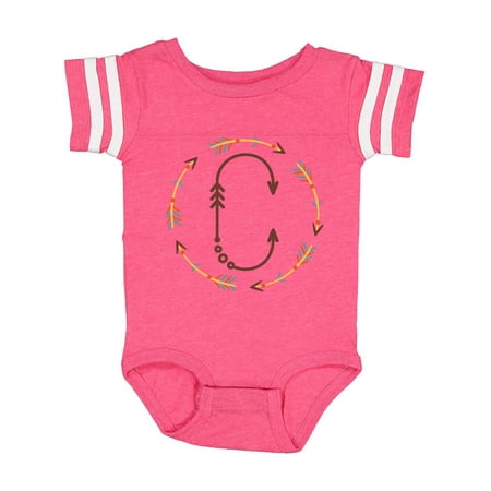 

Inktastic C Monogram Letter Tribal Wreath Gift Baby Boy or Baby Girl Bodysuit