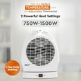 thumbnail image 4 of Comfort Zone Fan-Forced Oscillating Space Heater with Thermostat, White, 4 of 9