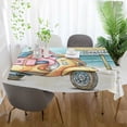 thumbnail image 4 of Qxltty Cute Cartoon Flamingo Square Tablecloth 60×90in Thick Wrinkle Resistant Heat Proof Durable Table Cover for Dining Table, 4 of 9