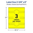 thumbnail image 6 of Avery Printable Wraparound Labels, Neon Yellow, 2-3/8" x 8", 30ct, 6 of 11