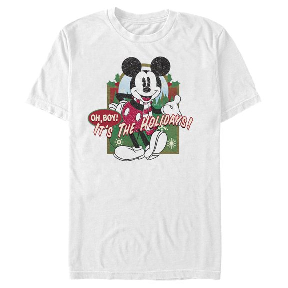 Men's Mickey & Friends Christmas Oh Boy It's the Holidays  Graphic T-Shirt