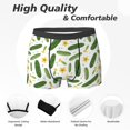 thumbnail image 2 of Men's Boxer Briefs, Cucumber flower Soft Comfy Mens Underwear Boxer Briefs Breathable With Widen Waist, 2 of 7