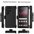 thumbnail image 3 of For Samsung Galaxy S23 Ultra Case,Takfox Holster Phone Case with Built-in Screen Protector Swivel Belt Clip [3 Layers] Heavy Duty Full Body Protection Shockproof Kickstand Cover- Black, 3 of 9