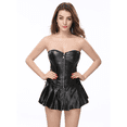 thumbnail image 5 of Corsé con cremallera Europa y Estados Unidos corsé sexy con cintura de falda corta vestido de palacio ropa moldeadora de cuero, 5 of 5