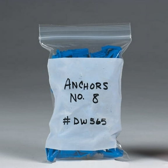 2 x 4" - 2 Mil White Block Reclosable Poly Bags - 1000 Per Case