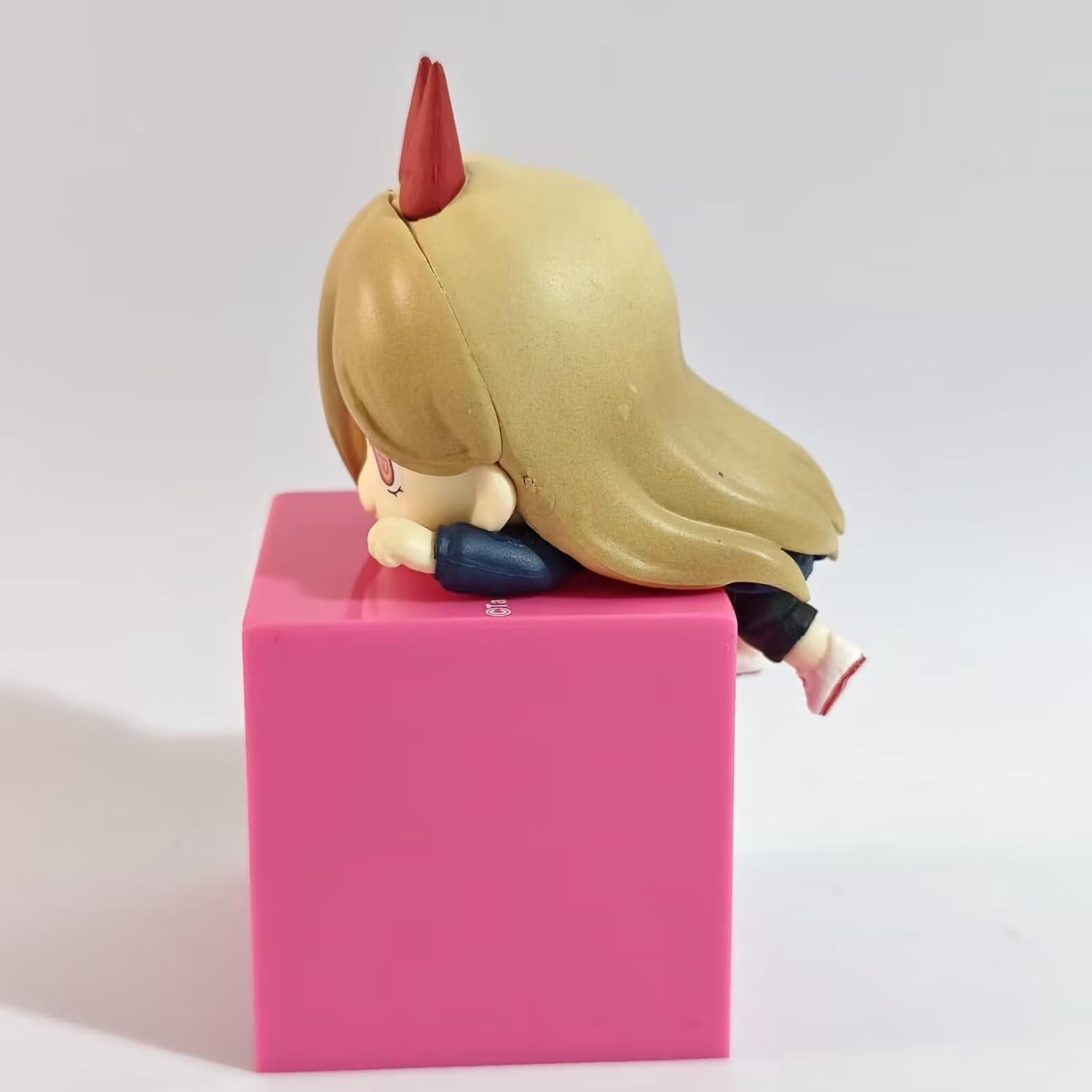 Newly Denji Pava Machima Figure Lying Q Version Denji Pava Machima Anime Figures 10cm/3.9inch PVC Character Decoration Gifts (Pava)