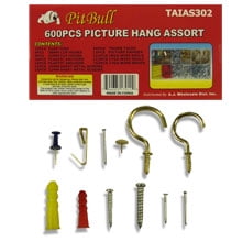 600PC Picture Frame Hanging Hardware Hook Assortment Kit