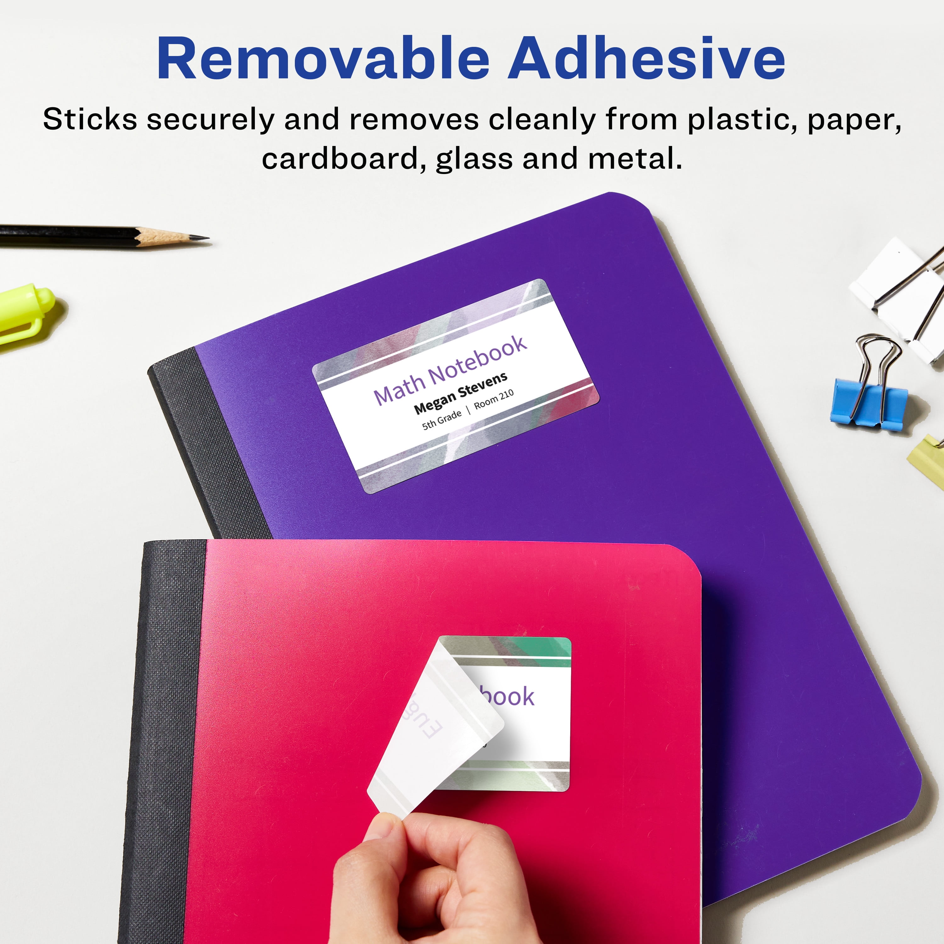 Avery Removable Rectangle Labels, 2" x 3", 200ct