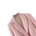 thumbnail image 7 of HTNBO Womens Boyfriend Oversized Shoulder Pads Blazer Button Down Long Sleeve Lapel Work Office Casual Blazer Jacket, 7 of 7
