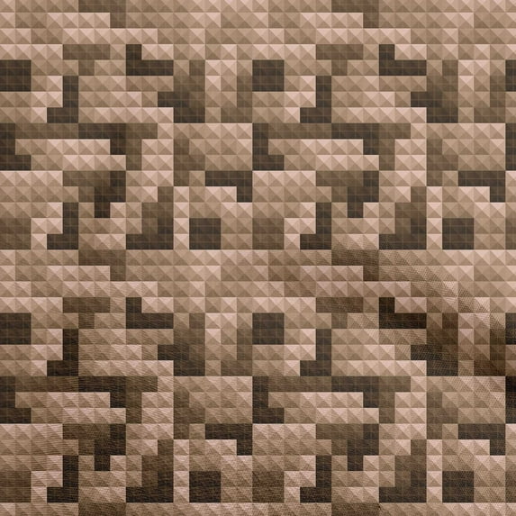 oneOone Viscose Jersey Light Brown Fabric Geometrical Shape Quilting Supplies Print Sewing Fabric By The Yard 60 Inch Wide