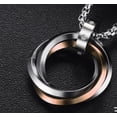 thumbnail image 1 of Collar con colgante de anillo de acero de titanio simple para hombre, cadena de lana con eslabones distintivos de estilo hip hop, accesorios de joyería de moda, 1 of 6