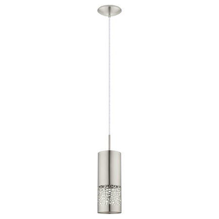 

Eglo 201424A Carmelia 1-Light Mini Pendant - Nickel