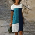 thumbnail image 2 of Tan Dress for Women Maxi Dress with Sleeves Women's Summer Dresses Casual Beach Summer Linen Dress For Womens Half Sleeve O School Dresses Ball Gown plus Size Women Womens Casual V Neck Maxi Dress, 2 of 6