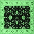 thumbnail image 1 of Ahgly Company Indoor Square Oriental Emerald Green Industrial Area Rugs, 7' Square, 1 of 4