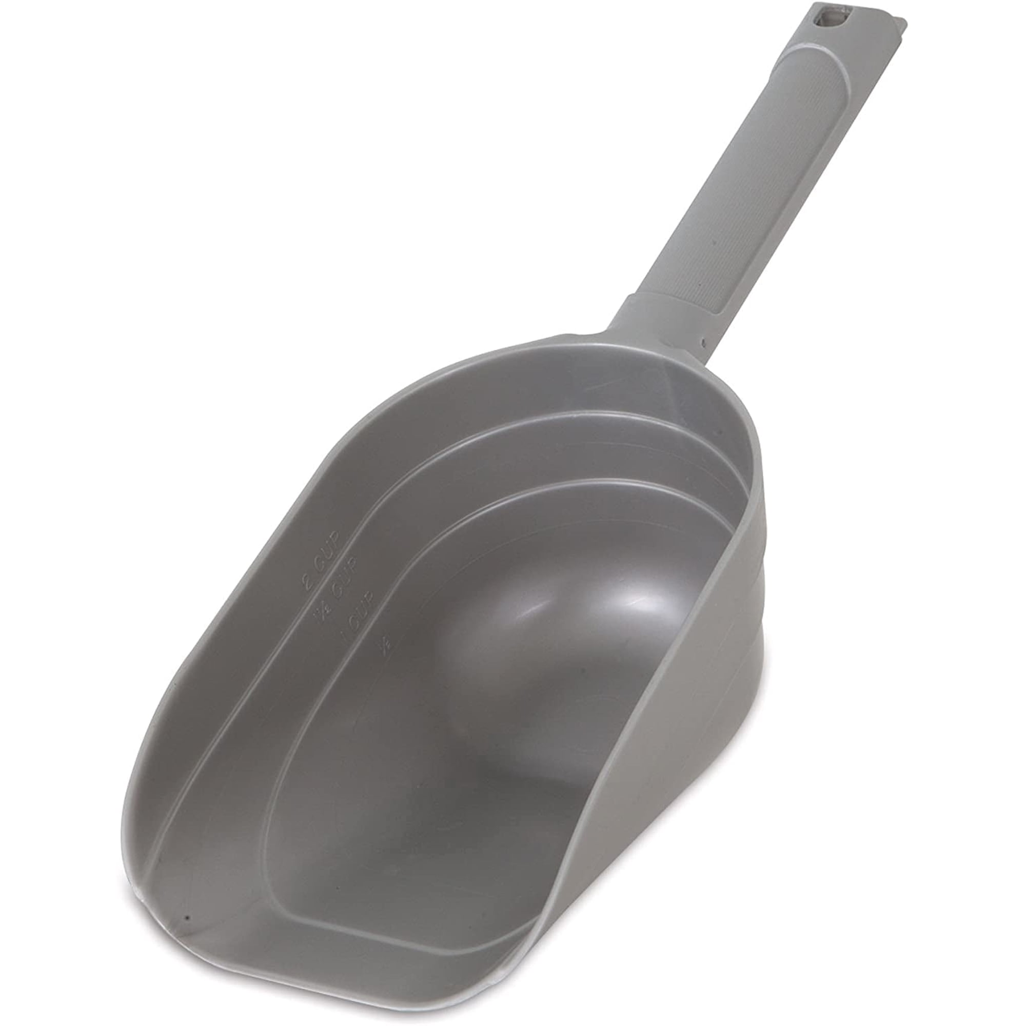 Petmate BPA Free Plastic Pet Food Scoop with Microban and Measuring Lines, 2 Cup, Silver