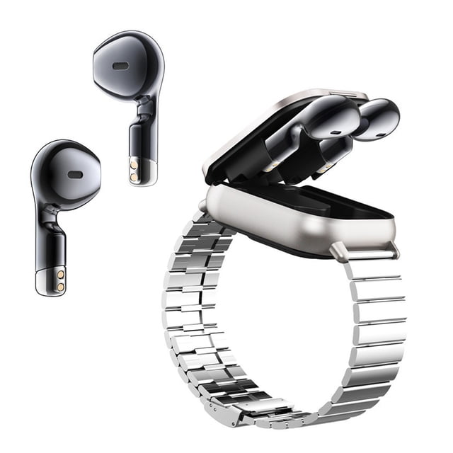 Smart Watch with Earbuds, 2.01 Inch HD Touch Screen, BT Smartwatch for Man Women, Music and Calls, Various Sports Modes, Weather Forecast, Smart Alarm, Magnetic Charging