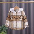 thumbnail image 2 of EnJoCho Fall Jackets for Toddler Girls 3t 4t Kids Baby Boys Girls Flannel Shirt Jacket Plaid Patchwork Long Sleeve Lapel Button Down Fall Shirt Hooded Coat Outwear Kids Trendy Winter Clothes Clearance, 2 of 5