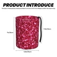 thumbnail image 3 of Fuzoiu Pink Glitter Print Car Trash Can,Leakproof Car Trash Can,Hanging Garbage Bin,Vehicle Trash Can, Suitable for Sedans, SUVs, MPVs & Trucks, 3 of 7