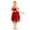 Red, variant on Women's Girls Lyrical Asymmetric Costume Sweetheart Ballet Dance High-Low Skirt Performance