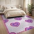 thumbnail image 3 of ODIKA 8'x10' Washable Area Rug Pink Dots Whimsical Borders Ombre Gradient Watercolor Large Confetti Refined for Living Room, Under Sectional, Family , Durable, Non-Slip, 3 of 7