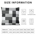 thumbnail image 5 of Nawypu  - Pack of  Pillow Cases, 100% Washed Pillowcases, Buffalo Check Gingham Plaid Geometric Checker in White Black Gray (King Size, ), 5 of 5