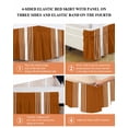 thumbnail image 6 of Burnt Orange White Stripe Wrap Around Bed Skirts for King Bed 16" Drop,Bed Skirt with Adjustable Elastic Belt Dust Ruffle Bed Valance for Bedroom Hotel Modern Rustic Vertical Striped Bed Frame Cover, 6 of 7