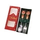 thumbnail image 1 of Juego de Cuchara y Tenedor de Postre Navideño | Vajilla de Acero Inoxidable con Un Adorable Mango de Papá Noel y Muñeco de Árbol | Caja de Regalo Festiva | Cubiertos Navideños Duraderos para Fiestas, 1 of 6
