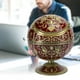 thumbnail image 5 of Cenicero, Globo De Cenicero Retro Floral Rosa Decorativo Rojo Vino, Adorno De Oficina Para El Hogar, 5 of 7