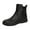 Black, variant on Women's Retro Low Heel Ankle Boots Casual Flat Booties Solid Color Chelsea Booties with Side Zip