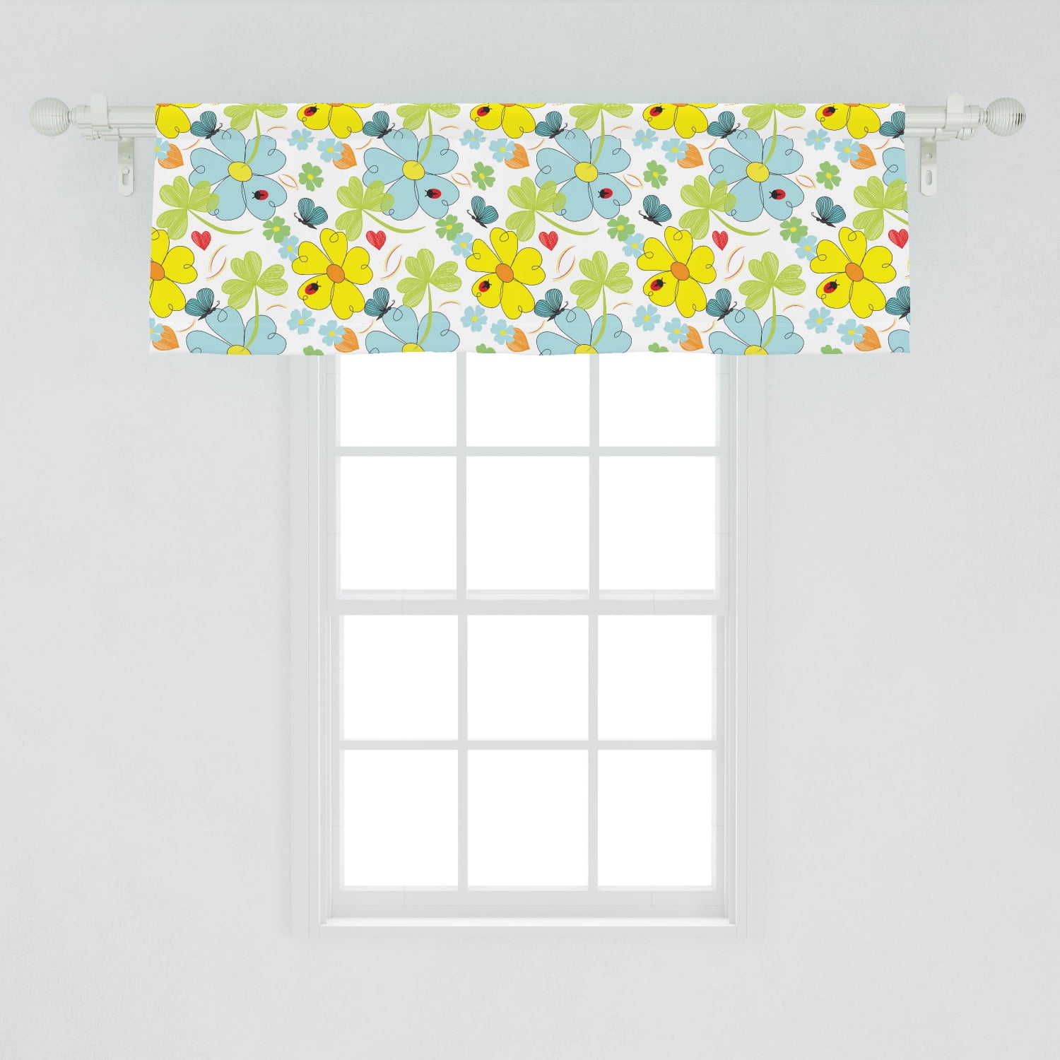 Blue And Yellow Window Valance