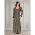 thumbnail image 2 of Womens Scoop Neck Shimmery Maxi Dress, 2 of 9