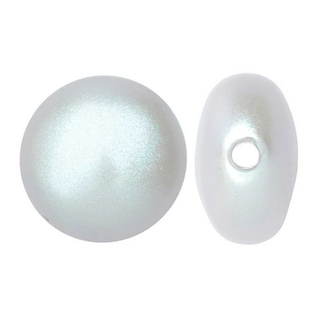 Swarovski Coin Set - Swarovski Crystal, #5860 Coin Faux Pearl Beads 10mm, 6 Pieces, Iridescent Dove Grey