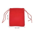 thumbnail image 2 of Velvet Drawstring Bags 2.76x3.54 Inch Gift Bags Jewelry Pouches Dark Red 10Pcs, 2 of 6