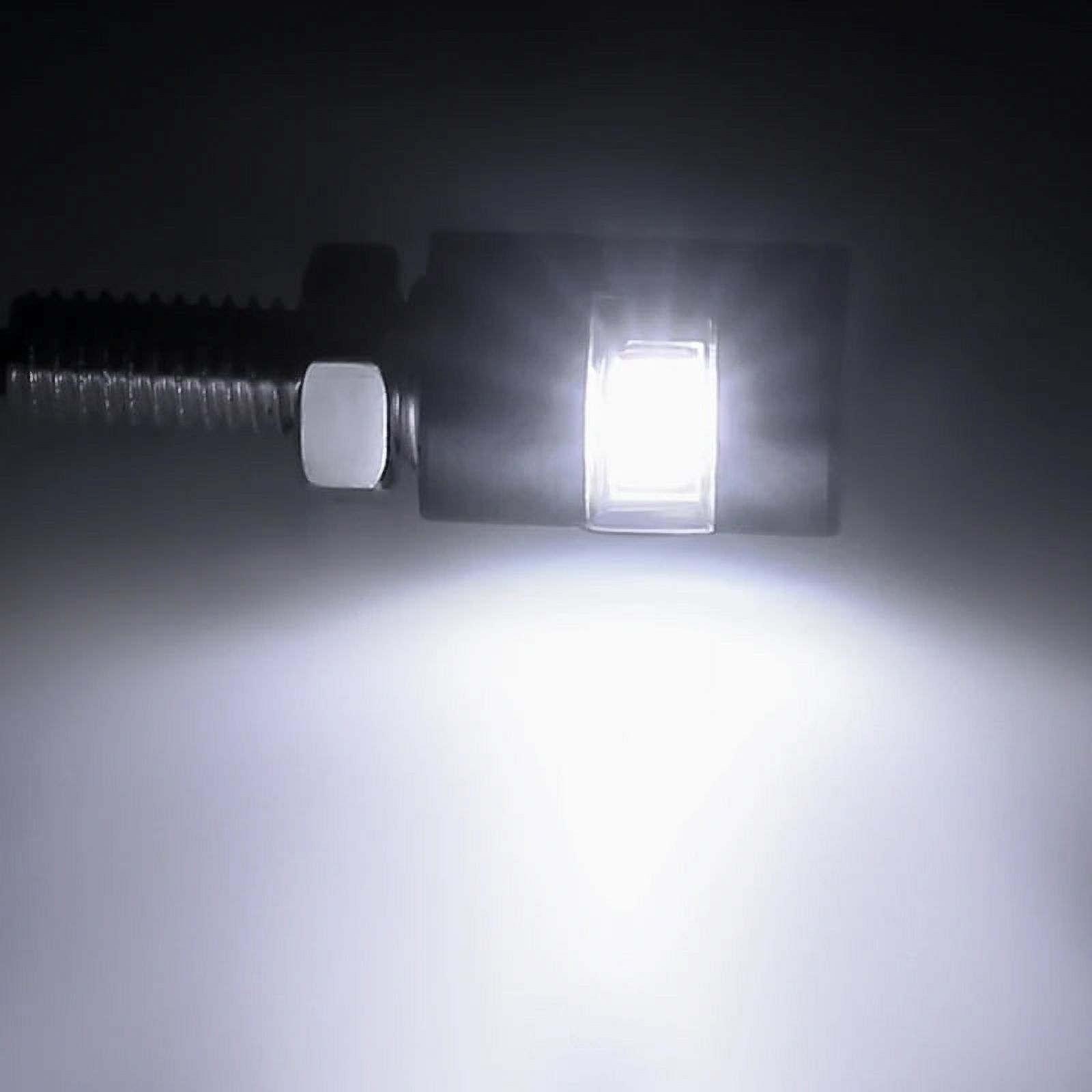2x License Plate Bolt-On Lights Motorcycle/Scooter/Moped LED 12V Universal Black