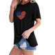 thumbnail image 2 of Camisetas de Manga Corta para las Mujeres Día de la Independencia Impresión Básica Camiseta de Verano, Cuello Redondo Casual Camiseta Blusa, 2 of 4