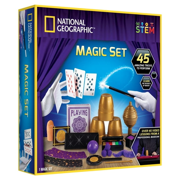 NATIONAL GEOGRAPHIC Kids Magic Science Set - 45 Magic Tricks for Unisex Kids to Perform