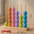 thumbnail image 2 of HOMKYO Wooden Educational Counting & Stacking Toy, Math Abacus Calculation Rack for Kids 3-6 Years Old Early Learning, 2 of 5