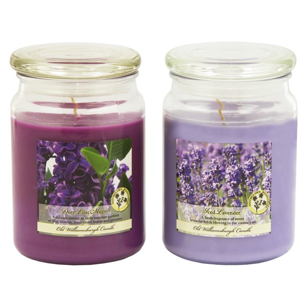 Old Williamsburgh Candle Corp. Deep Purple Lilac Scented Mug Candle Set