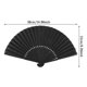 thumbnail image 2 of 6 Pieces Folding Hand Fans, Black Silk Handheld Fans Wooden Hand Folding Held Fan Chinese Hand Fan With A Pouch, 2 of 5