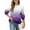 Purple Sweatshirt for Winter, variant on Women's Gradient Trendy Sweatshirt Casual Long Sleeve Crew Neck Pullover Loose Fall Winter Warm Sweatshirt Purple M
