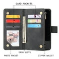 thumbnail image 2 of iPhone 11 Pro Wallet Case, Dteck Soft Leather Zipper Wallet Case Magnetic Buckle Horizontal Flip Cover with 5 Card Slots/Photo Pocks For Apple iPhone 11 Pro 5.8 inch 2019, Black, 2 of 8