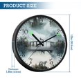 thumbnail image 3 of Voice Activated Clock with Glow Light 12 Inch Large Silent Wall Clock Battery Operated for Home Decor Old Wooden Bridge, 3 of 8