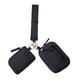 thumbnail image 1 of Bolsa de pulsera de llavero bolsita de nylon doble bolsita portátil con bolso con cremallera pequeña con llaves para salir de compras viajes Negro, 1 of 8