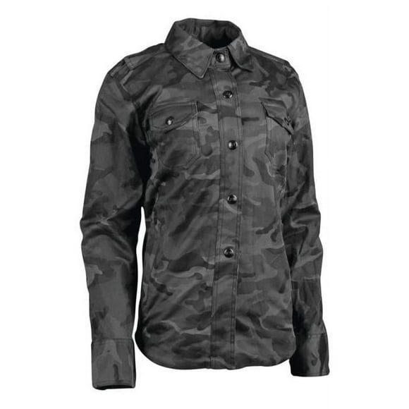 Speed & Strength 880436 Womens Speed Society Armored Shirt, Camo - Extra Small