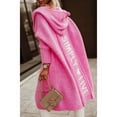 thumbnail image 6 of Womens Long Cardigan Cable Knitted Open Front Oversized Long Sleeve Hooded Outerwear Sweater Coat Wine Red XXL, 6 of 8