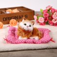 thumbnail image 4 of Super Cute Mini Simulation Sounding Sitting Kittens Cats Plush Toys Doll Christmas Gift Yellow, 4 of 5