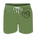 thumbnail image 3 of Mens Casual Shorts Heart-Shaped Printed Drawstring Pocket Beach, Polyester Spandex for Spring Summer Outdoor & Daily, 3 of 8