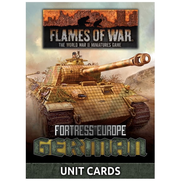 Flames of War: Fortress Europe: German Unit Cards